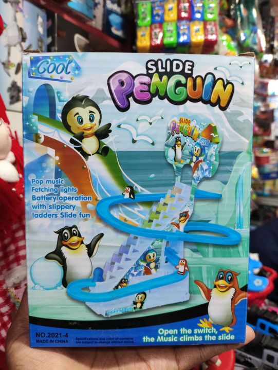 9%20PCS%20Penguin%20Race%20Set%20with%20Flashing%20Lights%20&%20Music%20On/Off%20Button%20for%20Quiet%20Play,%20Jolly%20Penguin%20Slide%20Playset%20-%20Image%202