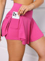 3Pack Dopamine Pockets Tennis Skirts for Women Fitness Skinny Pleated Skirt Outdoors Corset Pockets Shorts High V Waist. 