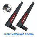 10dbi WIFI Antenna 2.4Ghz 5Ghz 5.8Ghz RP SMA Male Universal Antena wifi for Amplifier WLAN Router signal Booster Antenne. 