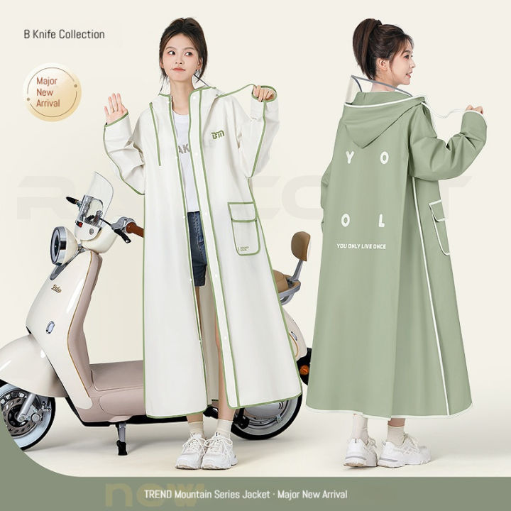 Fashion Women Transparent Eva Plastic Man Raincoat Travel Waterproof Rainwear Adult Can Hold Backpack Rain Coat