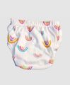 Pack of 6 unisex kids Baby boy and girls cotton Panties  and trouser with elastic waist and leg in White prints. 