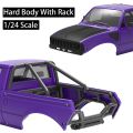 SCX24 Hard Body Shell with Bed Rack for 1/24 RC Crawler Axial SCX24 C10 Bronco Jeep Wrangler Base Camp 4Runner Upgrade Parts.
