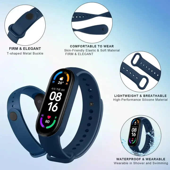 2Pcs%20Watchband%20For%20Mi%20Band%207%206%205%204%203%20Bracelet%20%20Mi%20Band%20Strap%20Silicone%20Sport%20Replacement%20Wristband%20Smartwatch%20Accessories%20-%20Image%202