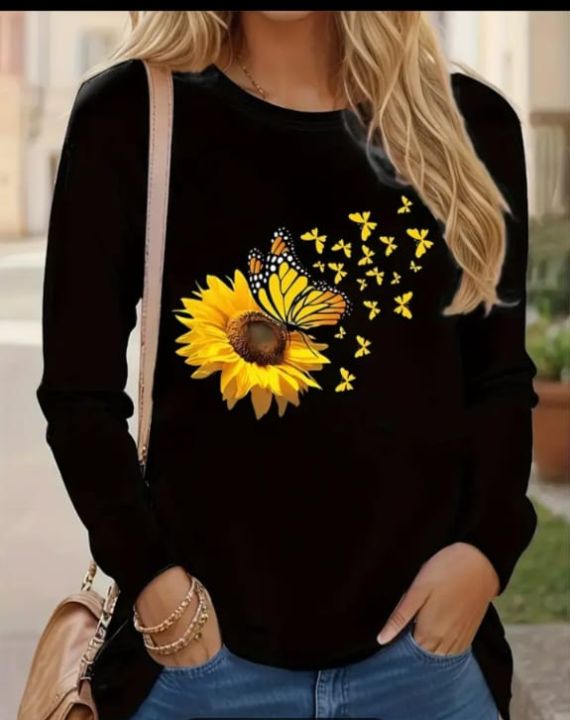 Full seleeves t.shirt for women with DTF Print