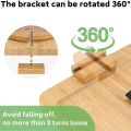 Bamboo Sofa Armrest Tray with Phone Holder Foldable Space Saving Side Table for Snacks Drink Coffee Perfect for Dorms Home Decor. 