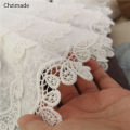1 Yard Natural Cotton White Lace Multilayer Pleated  Lace Embroidery Edge Trim Ribbon Patches Wedding Dress Fabric Sewing Craft. 