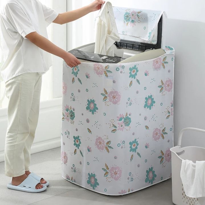 PEVA%20Washing%20Machine%20Cover%20Waterproof%20Smooth%20Dust%20Covers%20Multi-function%20Household%20Print%20Recyclable%20Washroom%20High%20Quality%20New%20-%20Image%202