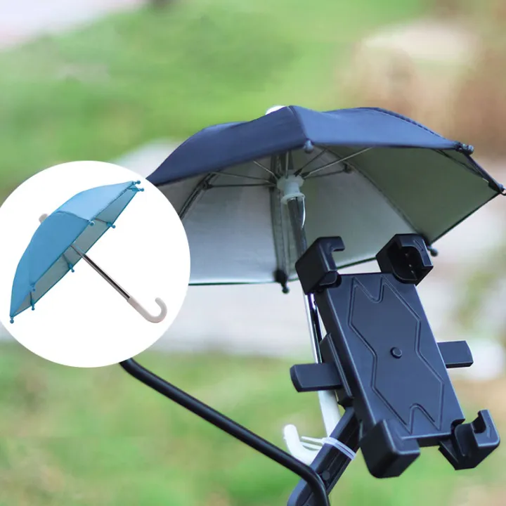 1Pcs New Motorcycle Phone Holder Mini Sunshade Umbrella Bicycle Decoration Accessories Polyester Mobile Motorcycle Accessories