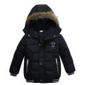 Keep Warm Autumn Winter Boys Jacket Fur Collar Hooded Baby Coat Fashion Zipper Boy Outerwear 2-6 Year Kids Clothes Birthday . 