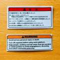 Motorcycle Warning Service 2 sticker Tank Badge Sticker Decal Waterproof. 
