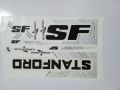 New 3D 2024 SF (STANFORD) Latest Black  Edition Top Quality Cricket Bat Sticker For Professional Players. 