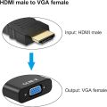 4Pcs HDMI to VGA, Gold-Plated HDMI to VGA Adapter Converter (Male to Female) for Computer, Desktop, Laptop, PC, Monitor, Projector, HDTV.