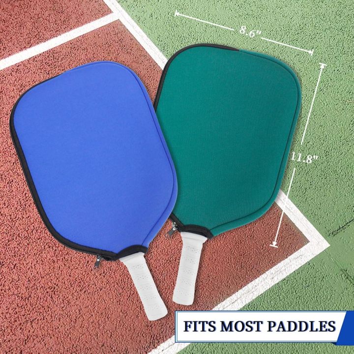 Pickleball Paddle Cover, Zippered Paddle Case 8.6 x 11.8 inches, Neoprene Racket Sleeve Pickleball Covers Fits Paddles Racqets