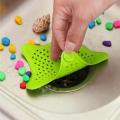 Silicone Rubber Starfish Hair Catcher Kitchen Sink Strainer Bath Drain Cover Trap Basin, Silicone Starfish Sink Filter TPR Material Suction Cup Drain Cover for Kitchen and Bathroom (Pack of 1). 