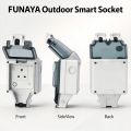 Tuya WIFI Smart Outdoor Socket UK SG 1 2 Outlets IP66 Waterproof AC250V 16A Wall Plug Sockets with Timer for Garden Garage. 