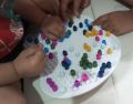 Pin Board -Peg Board Toy for Kids-Nail Puzzle-Mosaic Puzzle Board - Creative Game Activity - Dimension(16.5× 16.5)cm - Multicolor. 