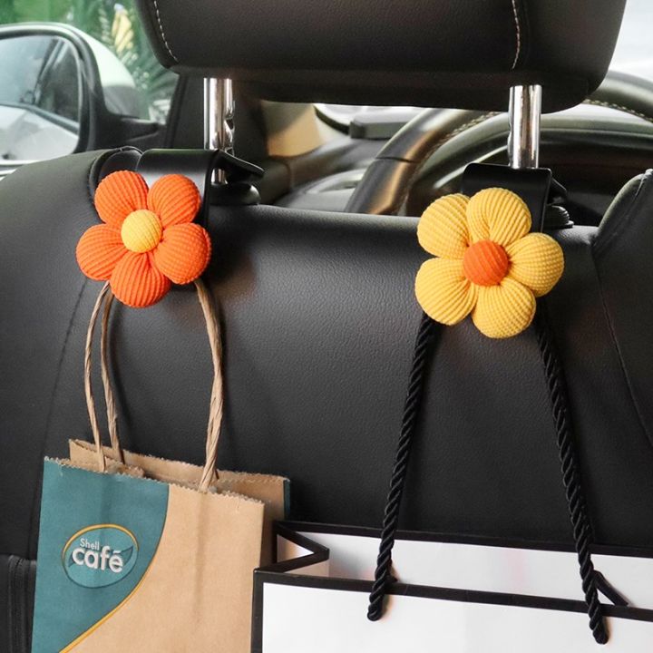 2PCS%20Cute%20Cartoon%20Flower%20Car%20Seat%20Back%20Hooks%20Storage%20Vehicle%20Headrest%20Organizer%20Hanger%20for%20Groceries%20Bag%20Handbag%20Auto%20Decor%20-%20Image%203