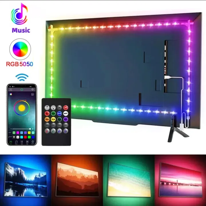 5/10/15/20M%205050%20RGB%20Led%20Strip%20Lights%20For%20Room%20PC%20TV%20Backlight%20Neon%20LED%20%20Party%20Atmosphere%20Flexible%20Diode%20Light%20Color%20Changing%20-%20Image%203