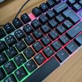 ✨Thai keyboard and mouse set🌈Rainbow RGB LED illuminated keyboard mouse gtx300✨. 