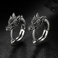 Huitan Trendy Male Dragon Hoop Earrings Hip Hop Style Punk Party Accessories Unisex Daily Wearable Personality Jewelry Drop Ship.