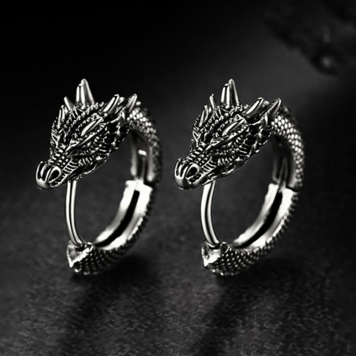 Huitan%20Trendy%20Male%20Dragon%20Hoop%20Earrings%20Hip%20Hop%20Style%20Punk%20Party%20Accessories%20Unisex%20Daily%20Wearable%20Personality%20Jewelry%20Drop%20Ship%20-%20Image%203