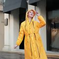 New adult waist-cinching raincoat, unisex, single-wear, long, full-body electric bicycle riding rain poncho.