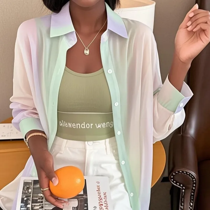 See-through%20Irregular%20Gradient%20Rainbow%20Long%20Sleeved%20Shirt%20And%20Blouses%20Thin%20For%20Women%20Clothes%20Loose%20Top%20Pink%20Casual%20Fashion%20Trend%20-%20Image%205