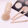 4in1 Travel Makeup Brushes Set Retractable Kabuki Brush and 3 Small Brushes For Eye With Soft Small Portable For Touchup. 