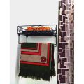 Sturdy and Elegant 12" Metal Wall Quran Stand in Black – Comes with 2 Jaymamaz Hangers – Ideal for Quran Sharif Display and Jainamaj Hanging – Perfect Wall Mount Stand for.