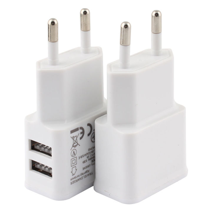 Dual USB Plug Power Supply Charger 5V 2A Universal Fast Charging ...