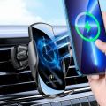 Car Wireless Charger Air Vent Car Phone Holder Mount 15W Fast Wireless Charging Station For iPhone 15 14 13 12 11 Samsung Xiaomi. 