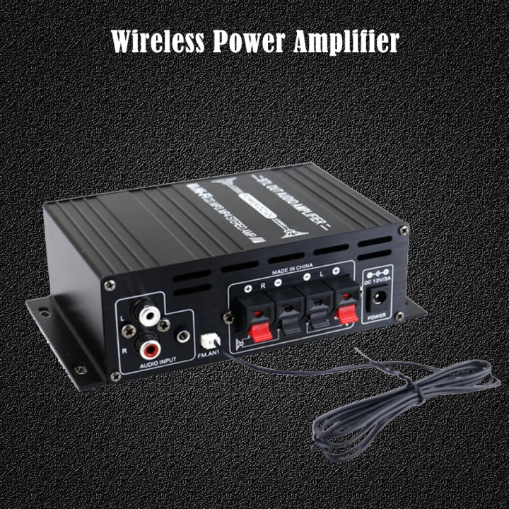 AK380 Bluetooth-Compatible Amplifier 2 Channel Home Theater Amplifier HIFI Bass Music Player USB AUX Karaoke for Home Car