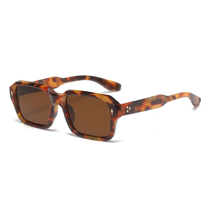 2024%20New%20Square%20Sunglasses%20Personalized%20Sunscreen%20Ink%20High%20Quality%20Men's%20Retro%20Black%20Classic%20Rivet%20Fashion%20Glasses%20-%20Image%206