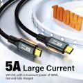 PD100W USB 3.2 20Gbps ThunderBolt 3 Type C to Type C Cable 8K@60Hz USB-C Data Cord For iPhone 15 Pro Max MacBook 2m 3m.