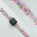Pink Y2K Cute Watch Band Sport Compatible with Apple Watch Bands Design Prints Festival Soft Silicone Laser Strap for IWatch. 