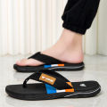 Summer new thick-soled casual flip-flops for men, anti-slip, anti-odor and wear-resistant, beach flip-flops for outdoor wear. 