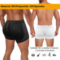 Men Hip Lift Body Shaper Sponge Fake Butt Padded Boxer Briefs Hollow out Breathable Slimming Underwear Body Shaping Enhancement.