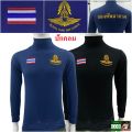 Royal Thai Air Force long sleeve turtleneck embroidered shirt (King Officer Toth brand) navy blue. 