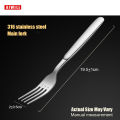 AIWILL 316 Stainless steel Fork western adult household fruit long handle pasta salad dessert Quality Kitchen tools.