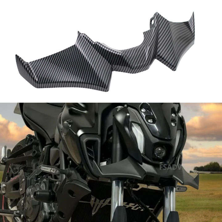 2023 MT07 Sport Downforce Naked Front Spoilers Aerodynamic Wing Deflector For YAMAHA MT-07 SP MT 07 2021 2022 2023 MT07 21-23