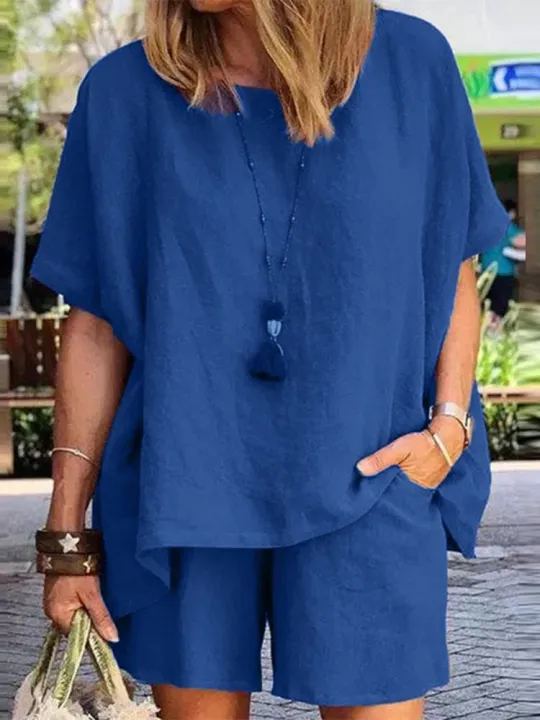 ZANZEA%202024%20Summer%20Two%20Piece%20Women%20Tracksuit%20Causal%20Shorts%20Suits%20Short%20Sleeve%20Shirt%20Tops%20Loose%20Matching%20Set%20Oversized%20Outfits%20-%20Image%202