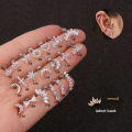1PC 16G New Cross Heart Flower Crown Tragus Helix Stainless Steel Labret Lip Bar Rings Stud Cartilage Ear Piercing Body Jewelry.