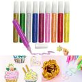 1 pack (10 colors of glitter sticks) non-toxic and washable glitter stick set, DIY art and craft glitter pens. 