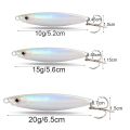 Metal Jig Fishing Lure 20g Shore Cast Hook Swimbait Artificial Bait Laser Cover Pesca Sea Pike Bass Accessories Spinning Tackle.