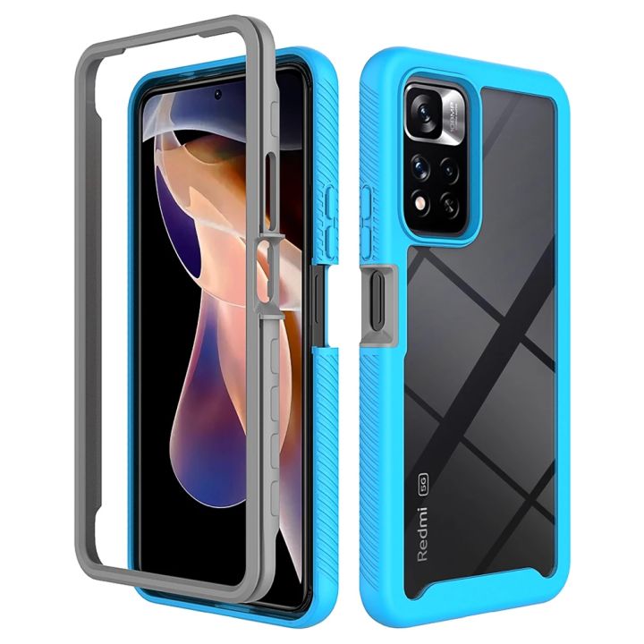Hybrid Full Body Rugged Case for Xiaomi Redmi Note 11 Pro 5G Cover Note ...