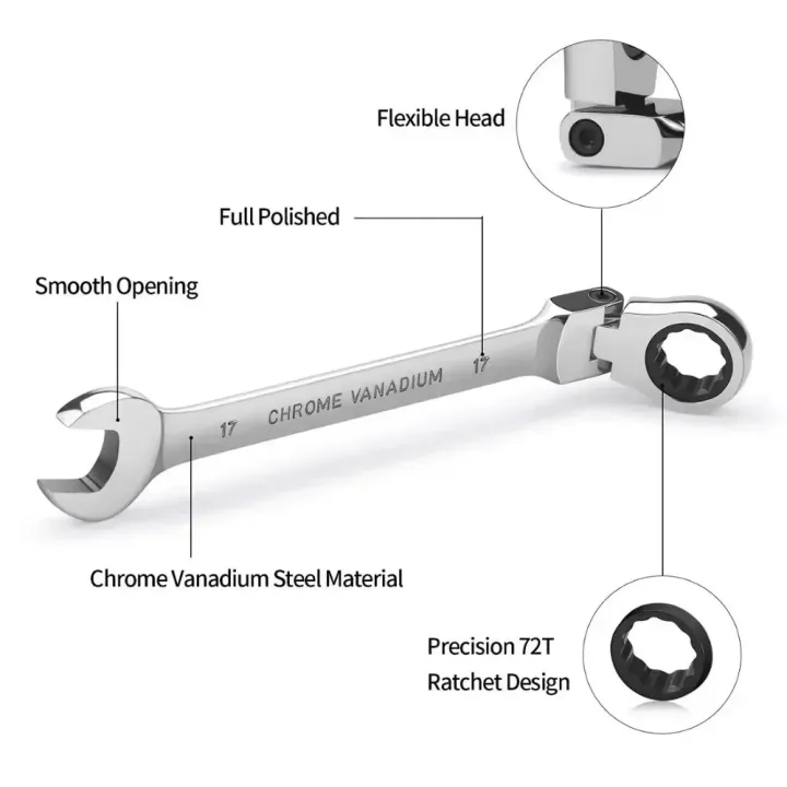 New%201pcs%20Ratcheting%20Combination%20Wrench%20Set,%208-17mm%20Metric%20Flex%20Head%20Ratcheting%20Wrench,%20Chrome%20Vanadium%20Steel%20Spanner%20with%20Bag%20-%20Image%204