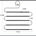 Trousers Hangers Stainless Steel Pants Hangers S-Shape Clothes Hangers Closet Space Saving for Pants Jeans Scarf Hanging Silver. 