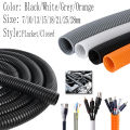 Color Auto Wire Loom Sleeve Corrugated Plastic Conduit Hose for Car Truck Motorcycle Engine Electrical Cable Protection Tubing. 