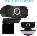 Full HD Webcam 1080P 30fps Laptop Computer PC Web Cam Camera Built In Microphone For Video Calls Conference Live Work Tripod.