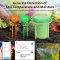 Tuya Zigbee 3.0 Smart Soil Sensor IP66 Waterproof for Garden Automatic Temperature & Moisture Detection with App Remote Control. 